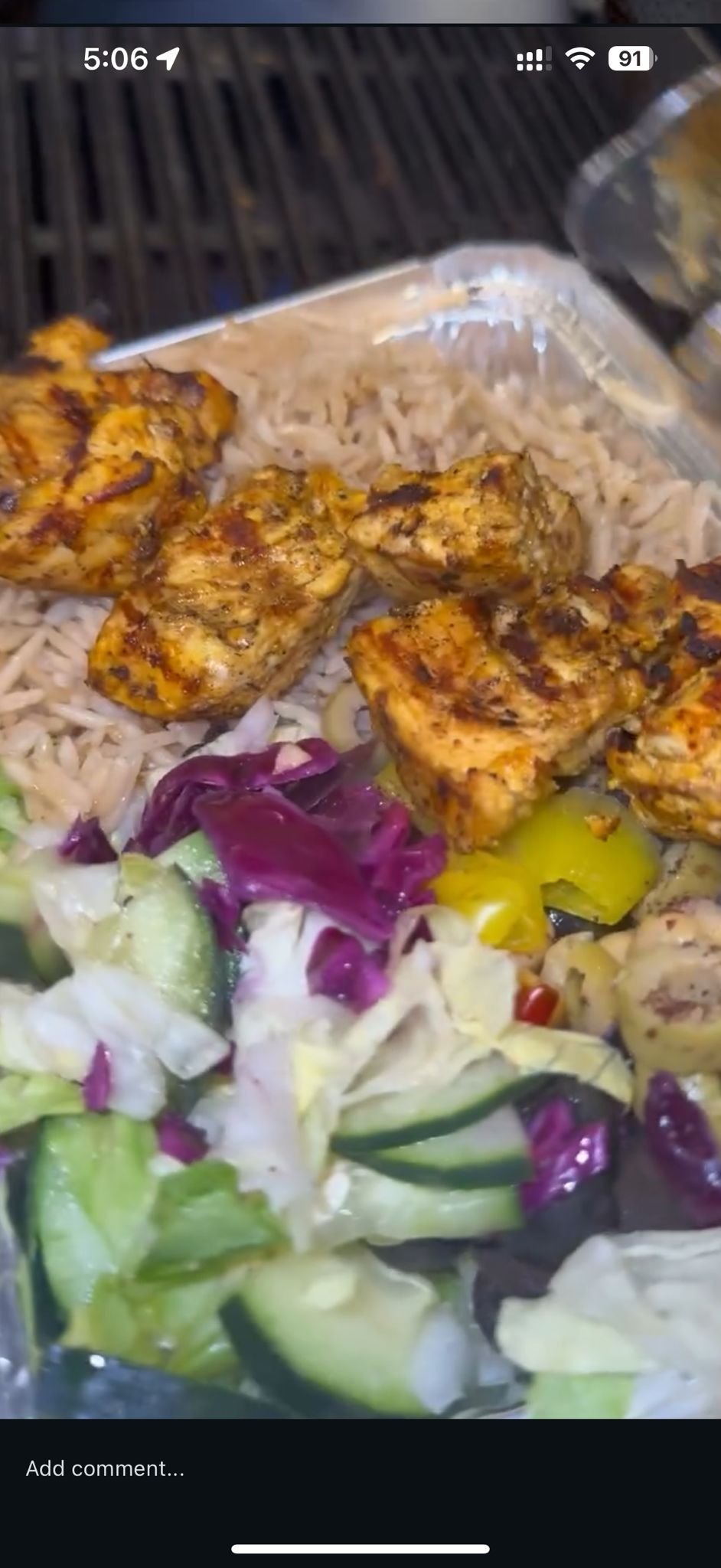 Chicken Shish Kebab Platter